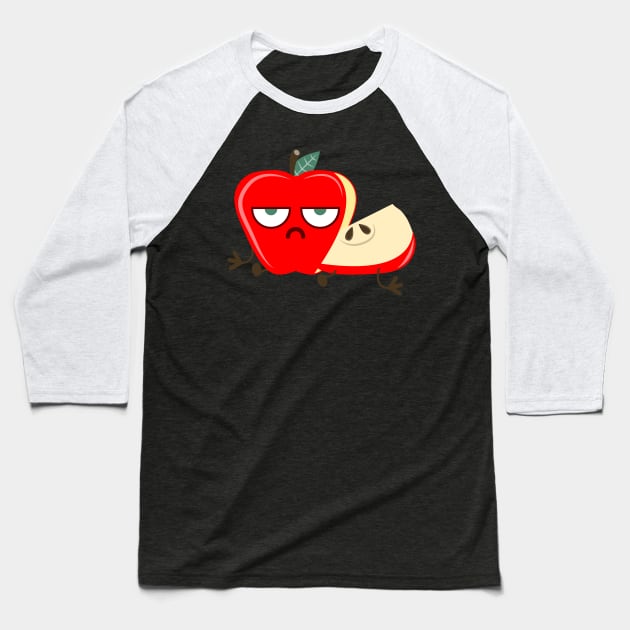 Apple Baseball T-Shirt by Tooniefied